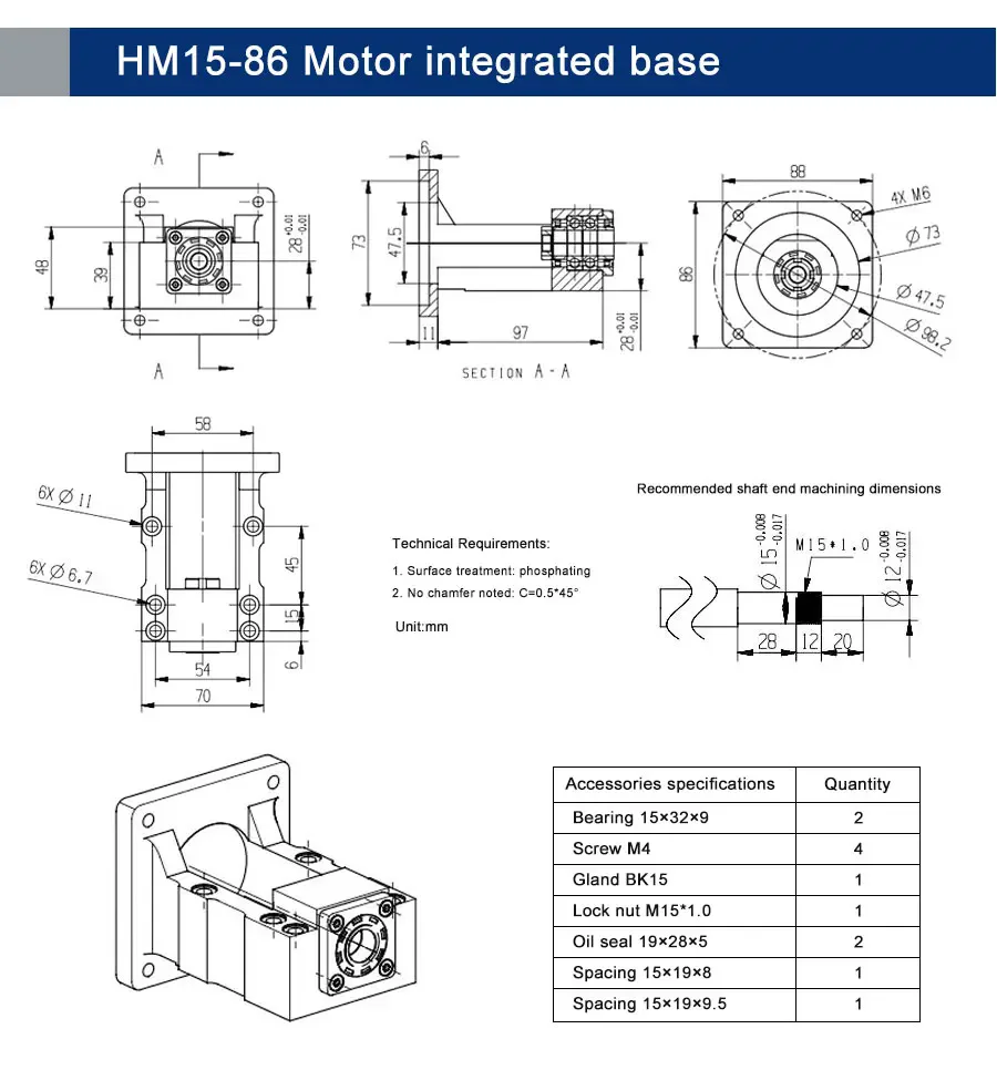 

Алюминиевые шаговые серводвигатели HM15-57/HM15-60/HM15-80/HM15-86 LSWCBE