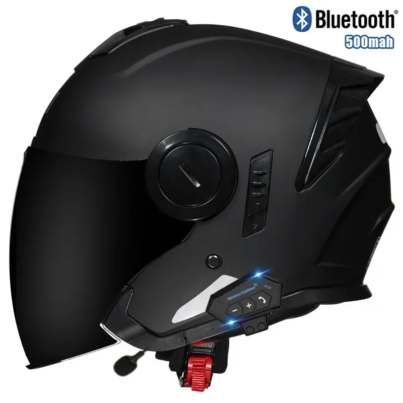 

Мотоциклетный шлем, противотуманный шлем с двумя линзами, сертификация шлема Bluetooth Casco Moto, внедорожный мотоциклетный шлем, материал ABS