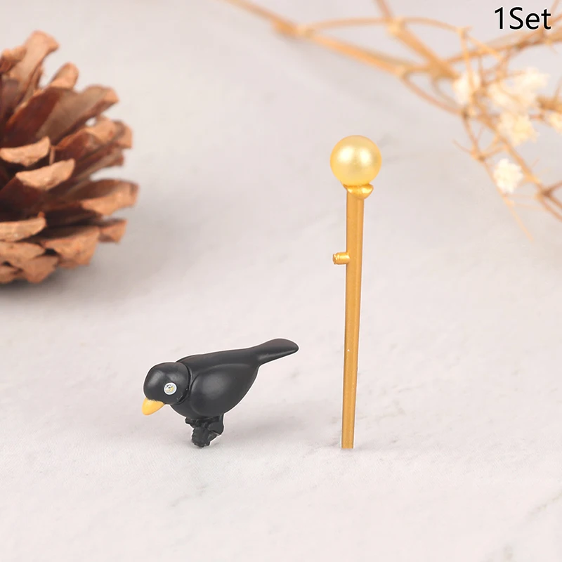 

1 Набор 1:12 миниатюрный кукольный домик, тростник, мини-птица, волшебное украшение, игрушка, аксессуары для кукольного домика