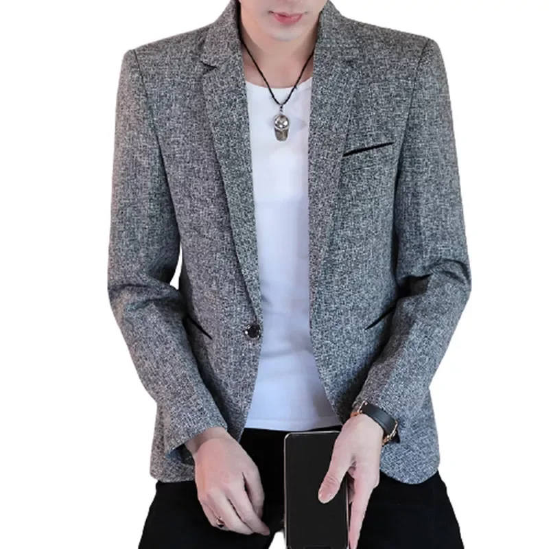 

NEW IN Blazer Coat Men Single Button Casual Men Slim Blazer Jacket Designs Formal Jacket Mens Fit Stylish Blazer Suit Coat