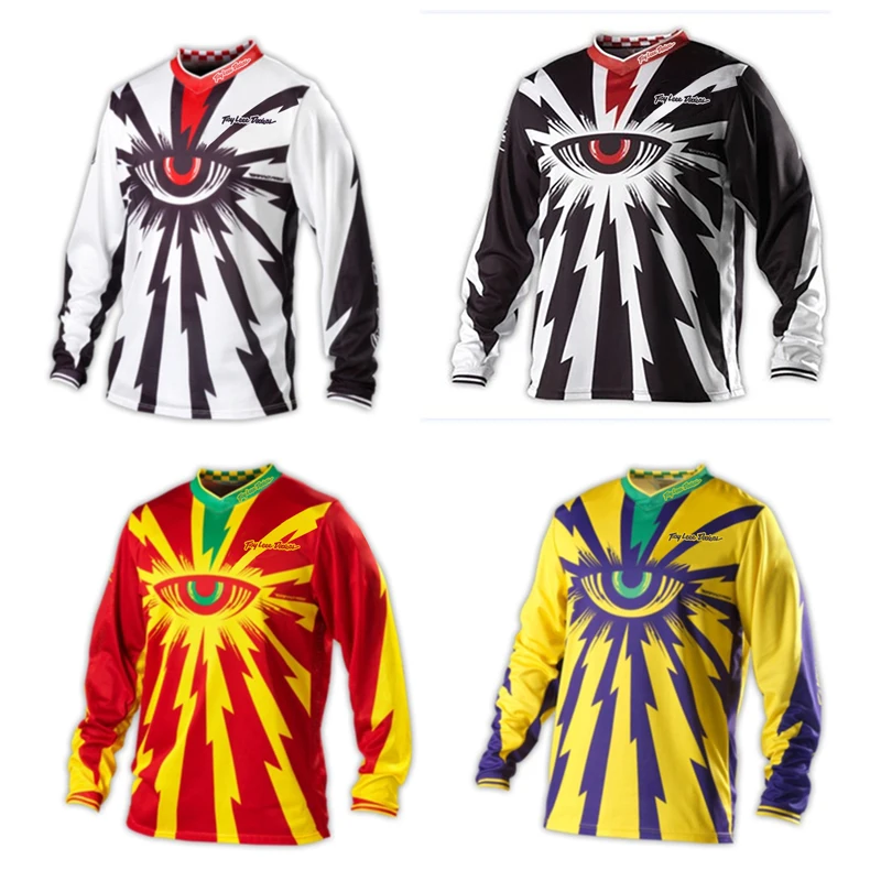 

2021 горный велосипед Джерси MX Мотокросс BMX гоночный Джерси DH с длинным рукавом Велоспорт одежда MTB футболка демон глаза