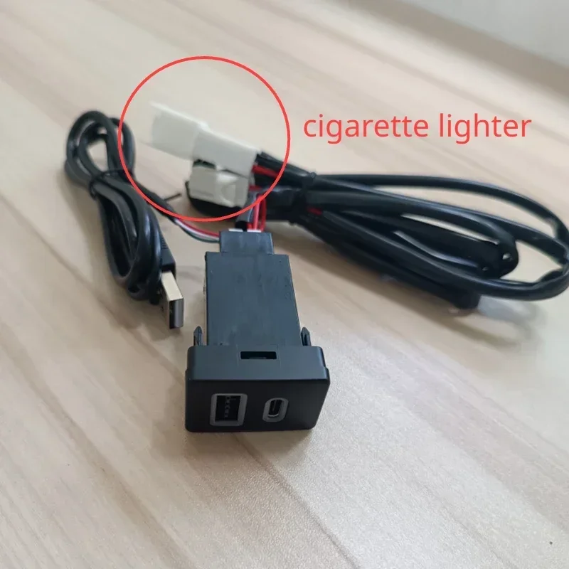 

Автомобильный USB аудио адаптер Быстрая зарядка PD QC3.0 зарядный адаптер для телефона U-диск флэш-разъем подходит для Toyota Corolla Prado