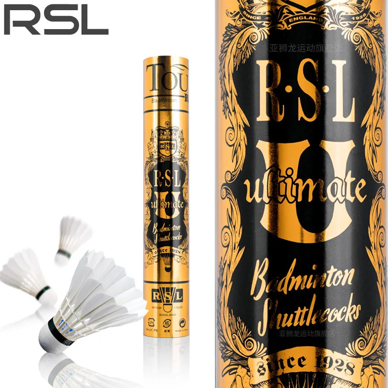 

84 шт. = 7 трубок, новая упаковка! RSL бадминтон гусиное перо для любительских соревнований прочная стабильность полета Ultimate