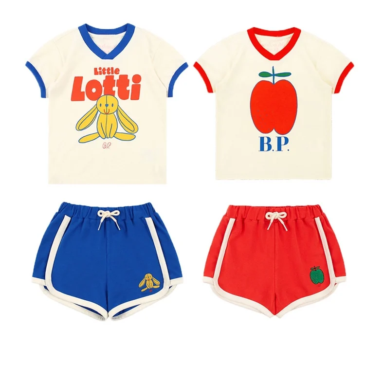 

in stock! Korean children's clothing ins style baby boys and Girls Summer Sports short sleeved shorts