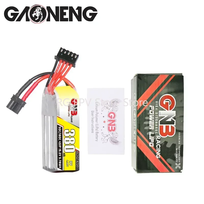 Gaoneng GNB 380mAh 4S 15 2 V 90C HV Lipo Battery XT30 Plug для FPV RC Drone Whoop Quadcopter Racing Parts