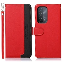for oppo a74 5g 4g flip case for oppo a94 a54 leather texture wallet rfid blocking case oppo a54s a 36 76 95 96 a53 a16 s cover