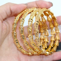 luxury 24k dubai france female large gold color bracelets for women wedding bracelet bijoux africaine dubai