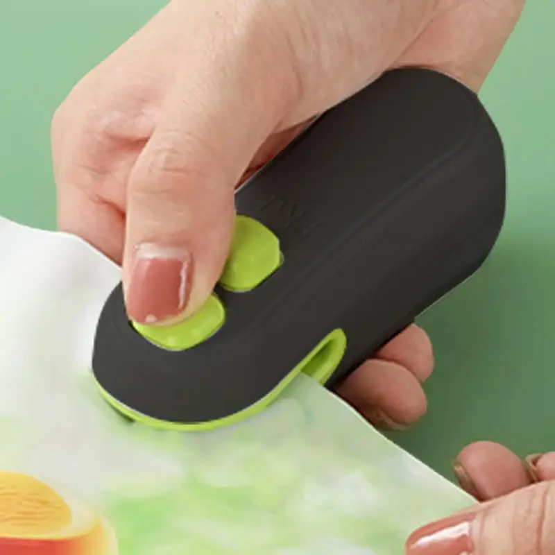 Мини-запайщик пакетов 2 в 1 ручной вакуумный термосварщик и резак перезаряжаемая