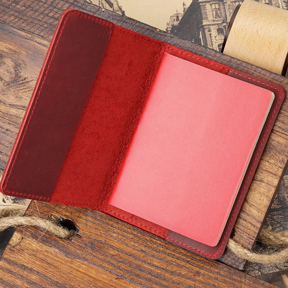 Genuine Leather Passport Cover Designed For Netherlands Real Leather Card Holder Business Bilingual Passport Travel Wallet