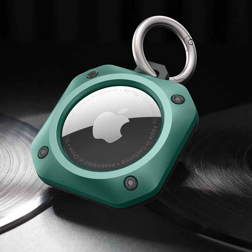 

Compatible with Apple AirTag Case Keychain TPU + PC Skin Protector Cover for Accessories Key-Ring Dog or Cat Collar Finder GPS
