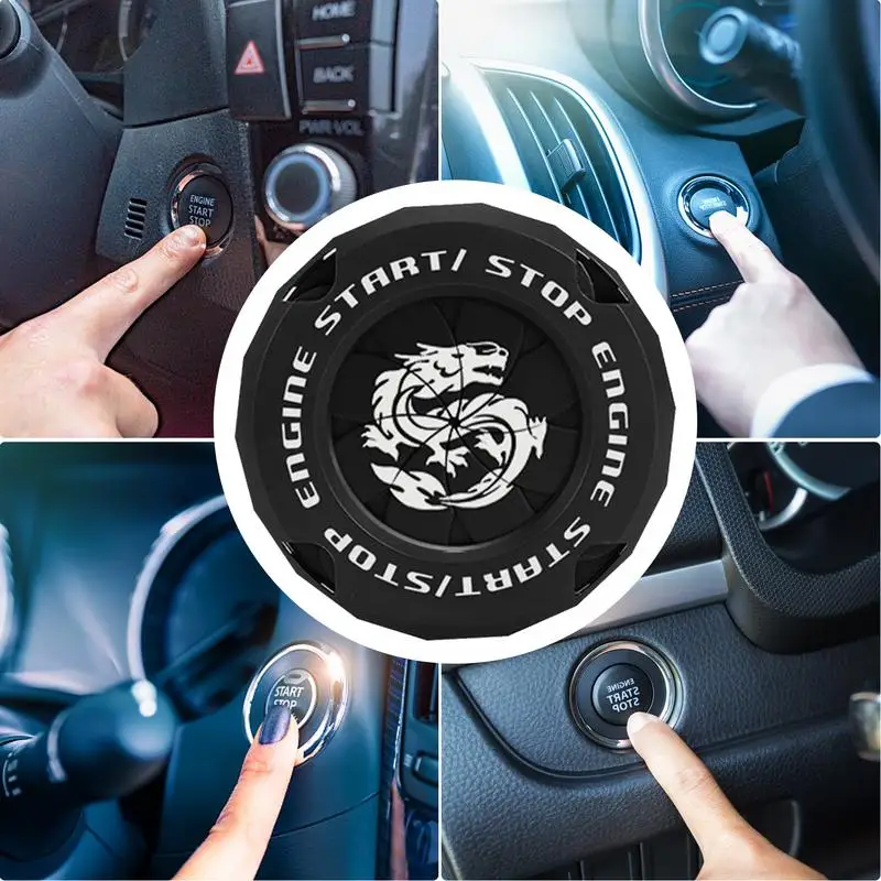 Крышка кнопки запуска защитный чехол для стартера зажигания автомобиля кольцо