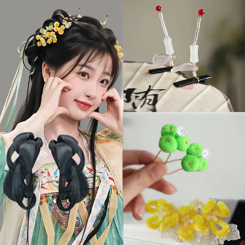 Китайская ТВ-игра Love in Eastern Fantasy Древняя прическа Hanfu с бантом Парик Yong Ye Xing He Ling