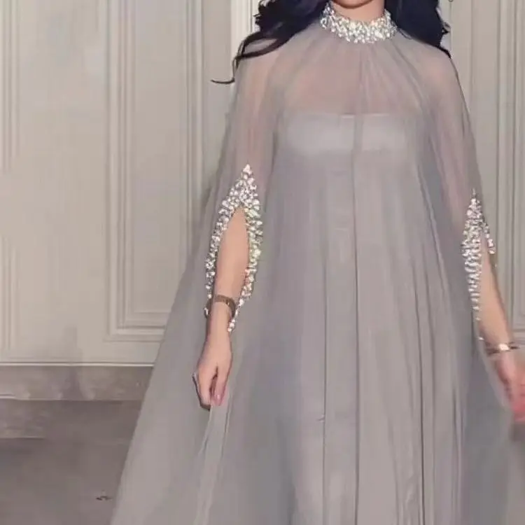 Женское шифоновое платье с блестками повседневное однотонное длинное длинным