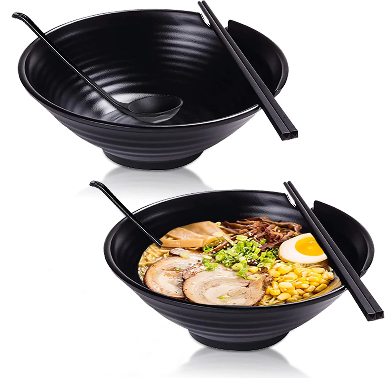 

Unbreakable Japanese Style Ramen Bowl Salad Restaurant Large Noodles Bowls Set Home Kitchen Tool With Spoon Chopsticks Soup