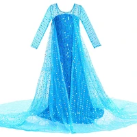 kids maxi dress children frozen ball sequin dress little girls cinderella birthday blue party 3 4 5 6 7 8 9 10 years clothes