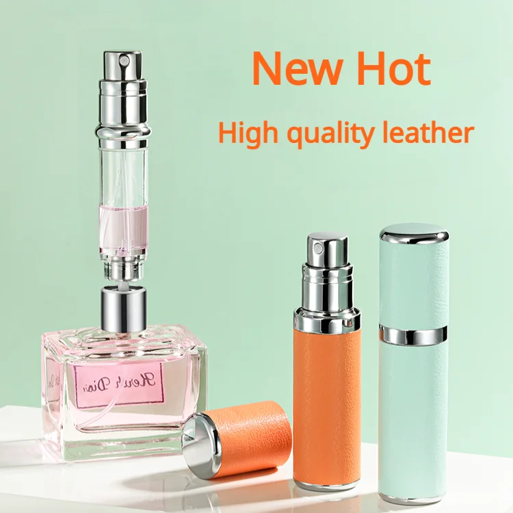 

5ml Perfume Atomizer Portable Liquid Container for Cosmetics Traveling Mini Leather Spray Alcochol Empty Refillable Bottle