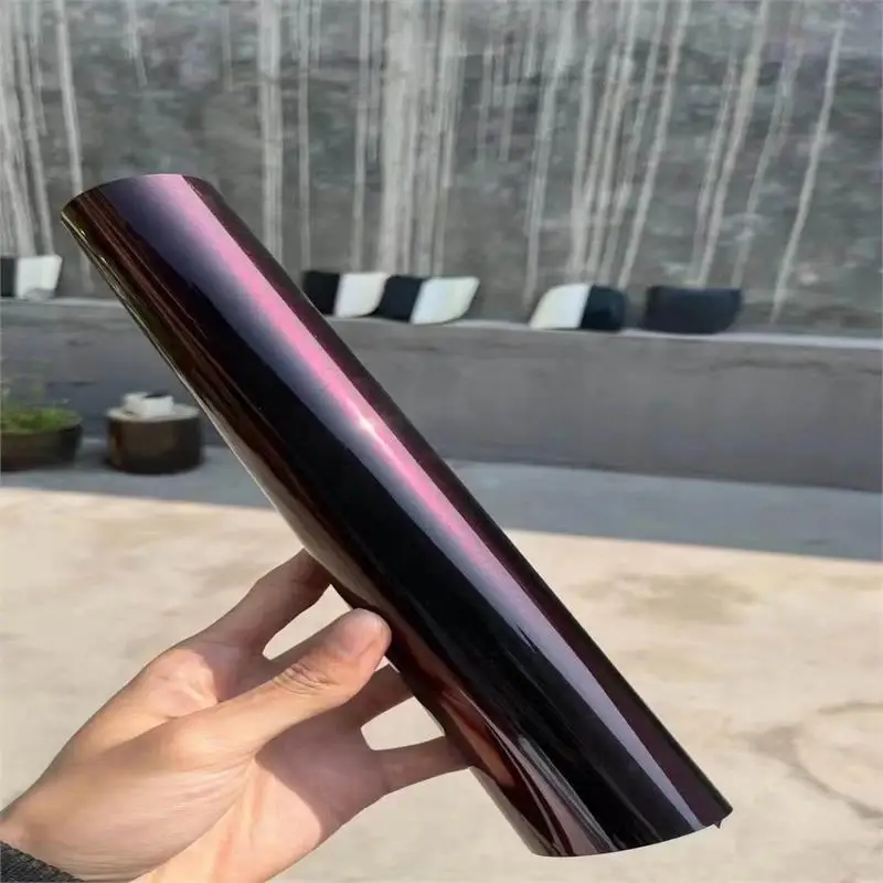 

Блестящая красная виниловая пленка Madeira, блестящая пленка-хамелеон, полуночная красная фотопленка для наклеек на мотоцикл