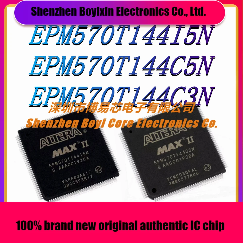 

EPM570T144I5N EPM570T144C5N EPM570T144C3N Package: TQFP-144 Brand New Original Genuine Programmable Logic Device (CPLD/FPGA) IC