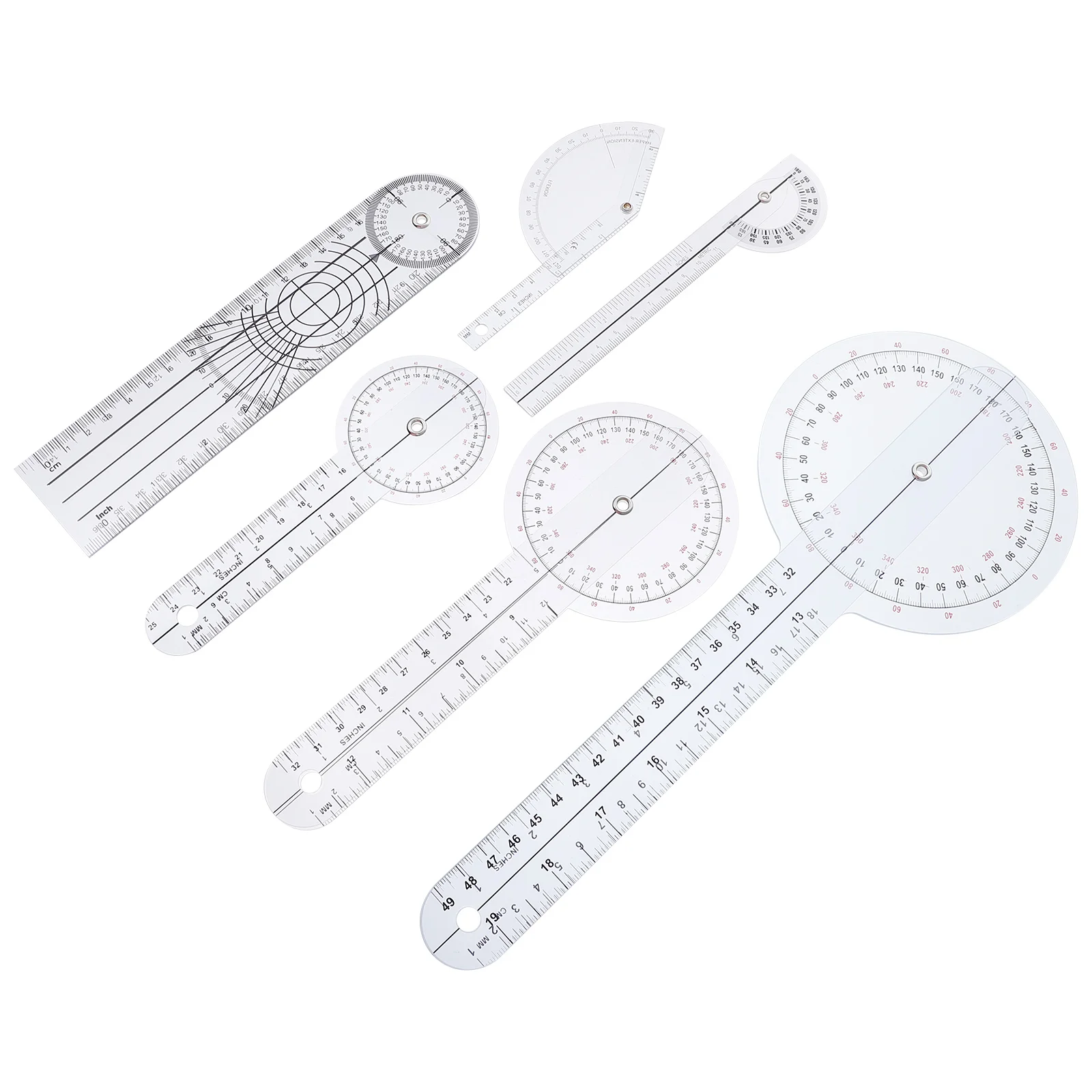 

6pcs Goniometer Sturdy Premium Durable Prime Ruler Goniometer Protractor for