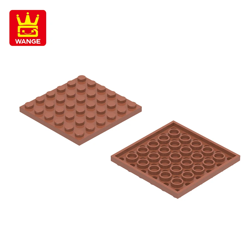 Wange 3958 100 г/20 шт. Тонкий 6x6 точек Нижняя пластина строительный блок Moc совместимый с