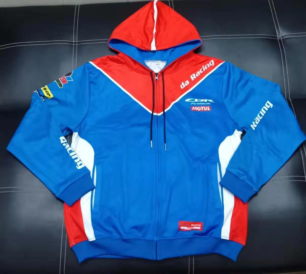 

Moto GP For HONDA Hoodie Sports Racing Team Zipper Fleece Sweatshirt Blue Jackets Motorcycle Equipment