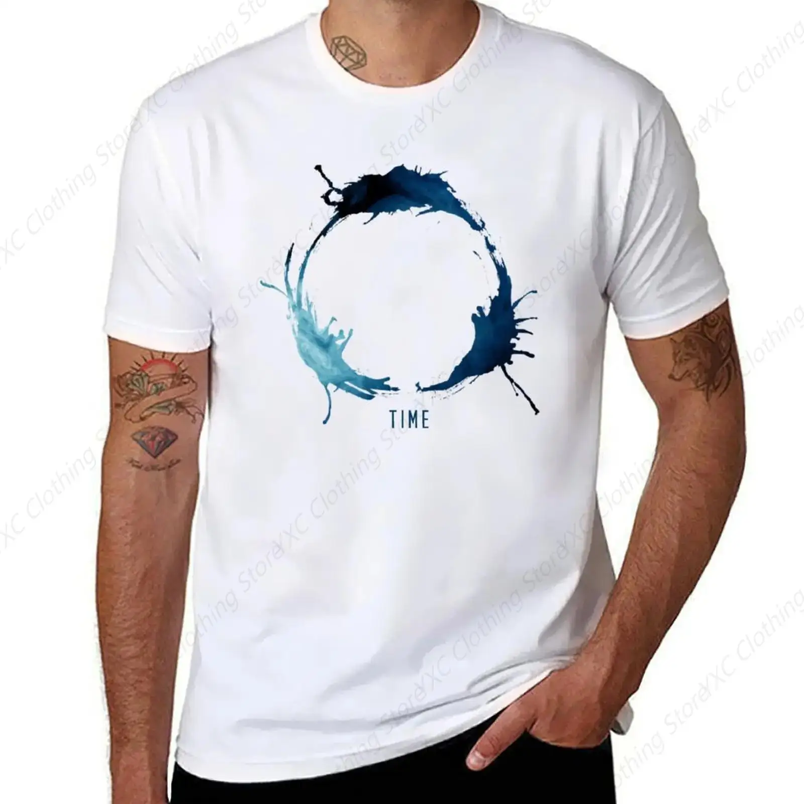 Мужская футболка с коротким рукавом и круглым вырезом Размеры S - 6XL