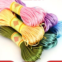 5pcs polyester 7th line 1 5mm red rope braided line jewelry wire handmade diy hand rope korea silk chinese knot line