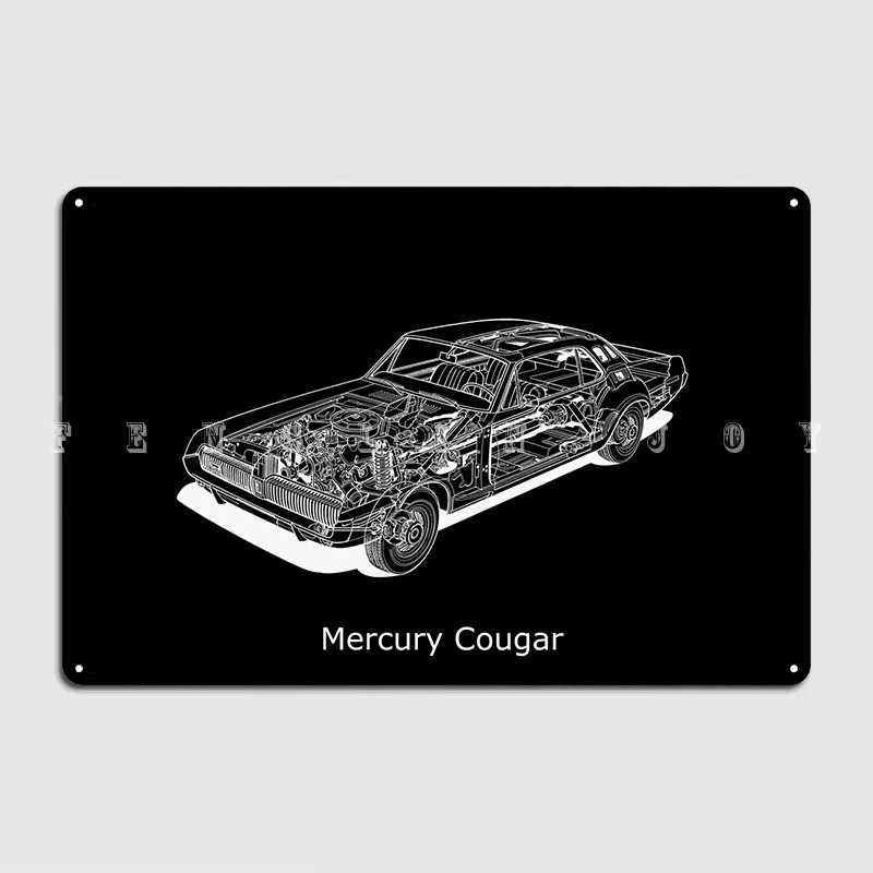 

Mercury Cougar 1968 металлический знак кинотеатр кухня клуб бар классические пластины жестяной знак плакаты