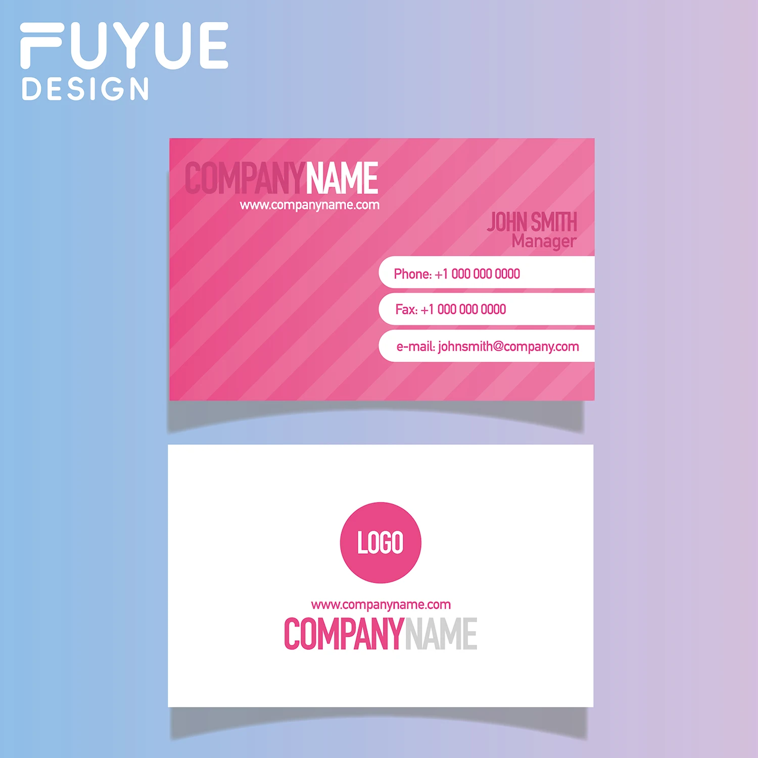 FUYUE пользовательские благодарственные открытки визитная карточка цветная