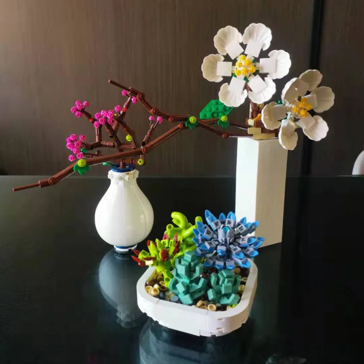

Succulent Building Blocks Splicing Diy Decorative Furniture Ornaments, Girls Indoor Desk Accessories, Creative Gift Toys