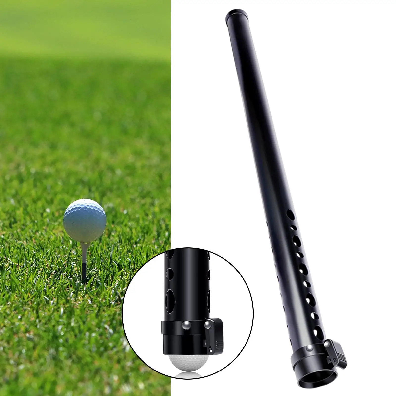 

Professional Golf Ball Retriever Collector Picker Shag Tube Golfer Gift Grabber Holds 22 Balls Pick up Training Equipment