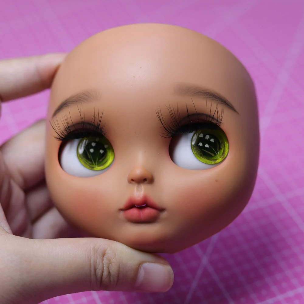 

NBL RBL+ Blyth Doll Face Plate for diy your blyth makeup Including Back Plate customization doll Nude blyth Black skin 9.24.8