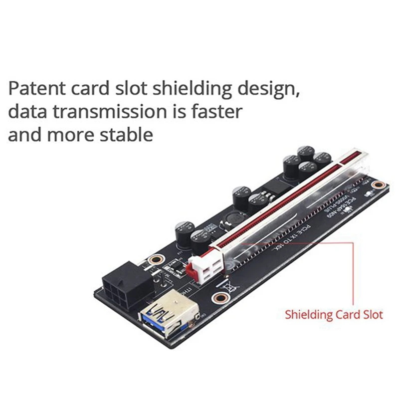 3X VER009S Plus PCIE Райзер-карта Ver 009S Sata 15 Pin To 6 Express 1X 4X 8X 16X адаптер-удлинитель Майнер |