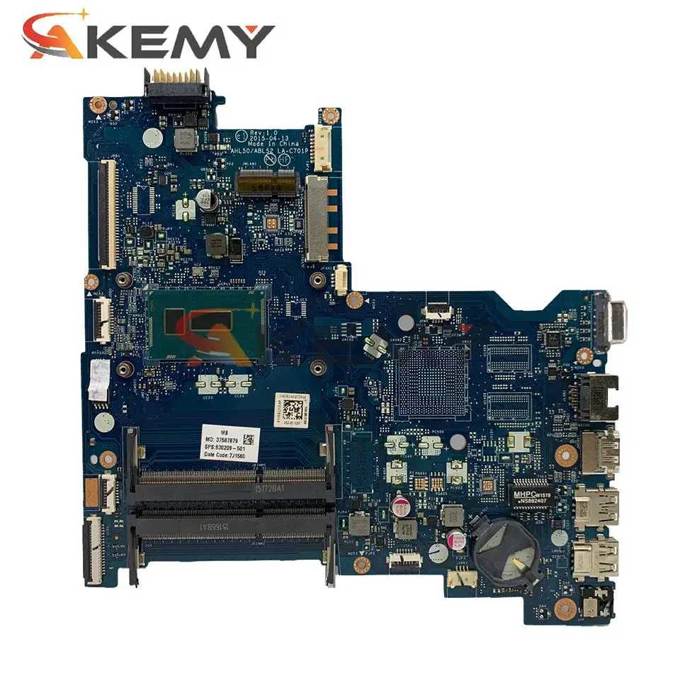 822041-601 822041-501 822041-001 для ноутбука HP PAVILION 15-AC 15-AY 250 G4 материнская плата AHL50/ABL52 LA-C701P W/