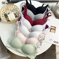 sexy cotton breathable seamless bras no wire push up women lingerie fashion soft solid color lady brassiere girl underwear