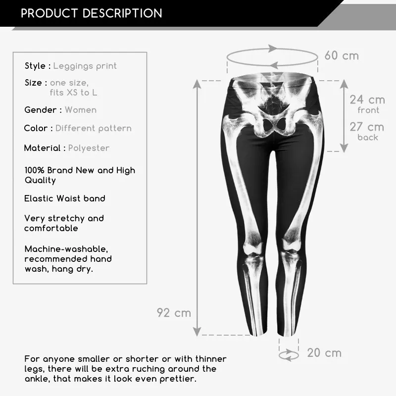 Halloween Gothic 3D Printing Sports Leggings Fashion Trend Pattern Holiday Casual Pants Elastic Slim Fit Yoga Pants