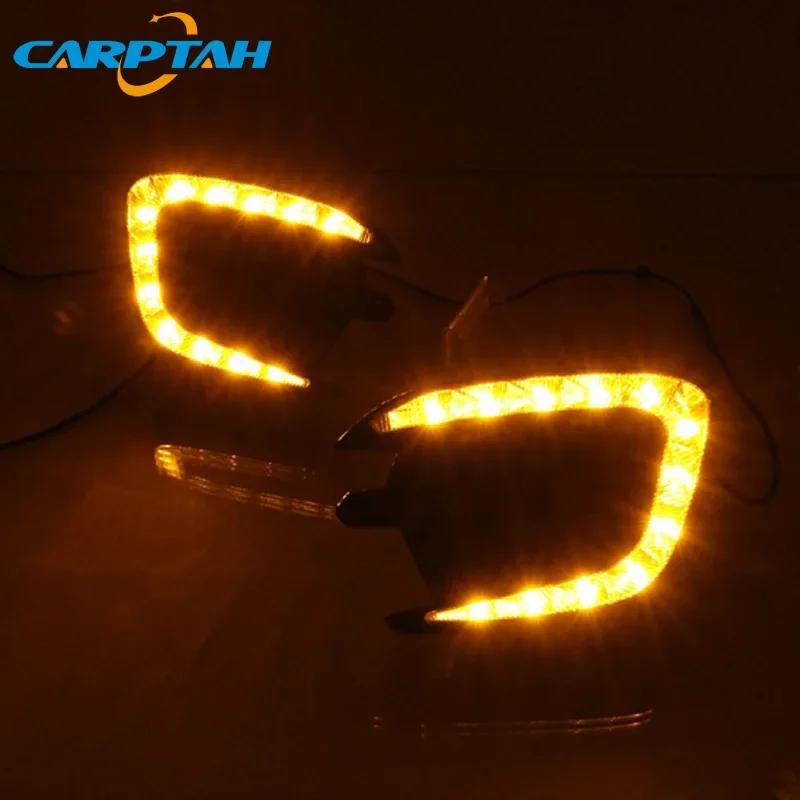 Автомобильные светодиодные дневные ходовые фары для Mitsubishi Montero Pajero Sport 2013 2014