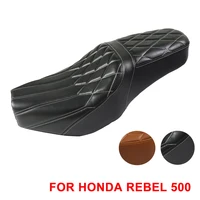 Motorcycle Black Replacement Seat For Honda CMX Rebel 500 2017-2022 Striped Diamond Front Rear Driver Passenger Seat REBEL500