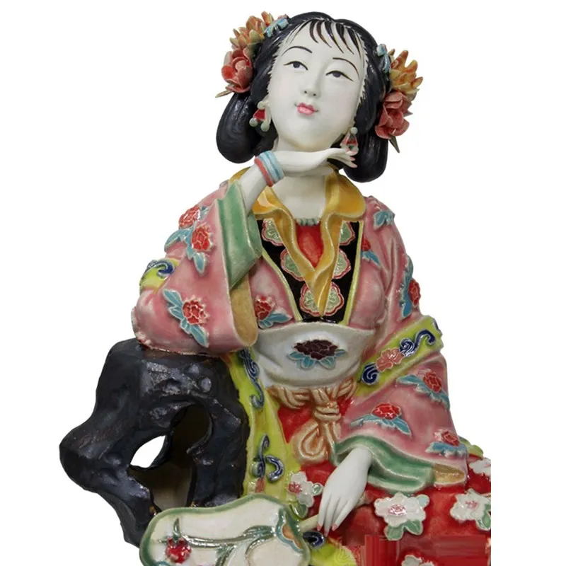 Китайские антикварные статуэтки Jinling из двенадцати красивых женщин, винтажные фарфоровые статуэтки, Декор для дома, художественная Статуэтка (art.: 3920be1bfdf1c) - 3920be1bfdf1c