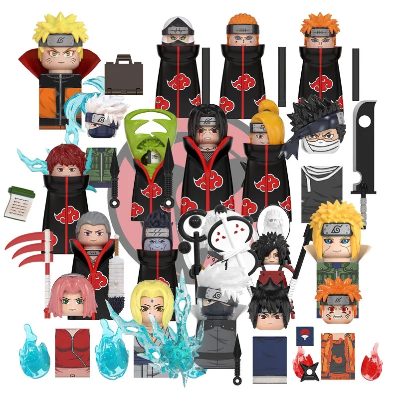 

9Pcs Naruto Anime Bricks Figures Gaara Mini Action Assemble Education Model Building Blocks Toys for Kids Gifts