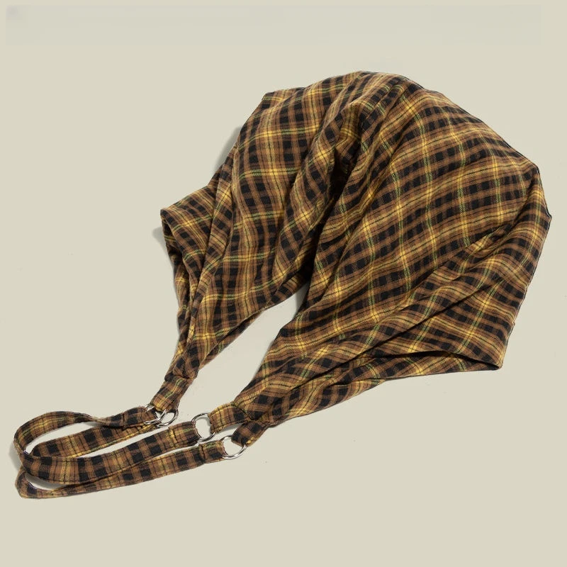 Винтажный клетчатый вместительный рюкзак через плечо модная повседневная