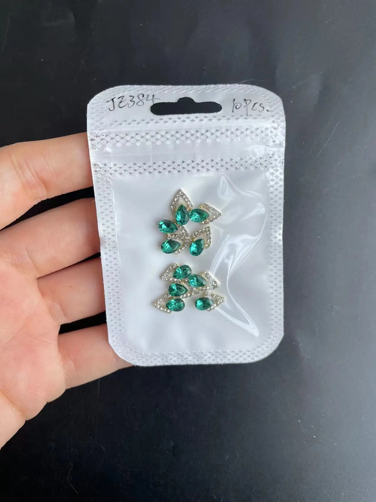 

10Pc Crystal Embellished Nail Charm 3D Water Drop Crystal Rhinestone AB,Red,Green Noble Royal Embellished 1Pc DIY Nail Art#1-5-1