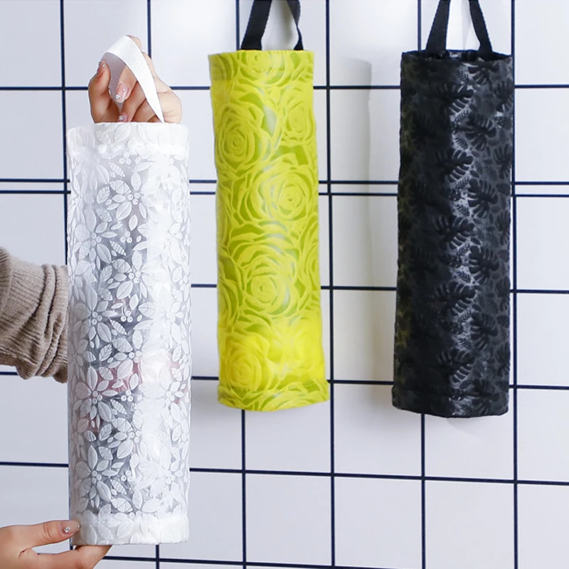 

Hanging Garbage Bag Storage Bag Kitchen Dispenser Garbage Wall Mounted Grocery Holder Home organizers Hanging Buggy Bag