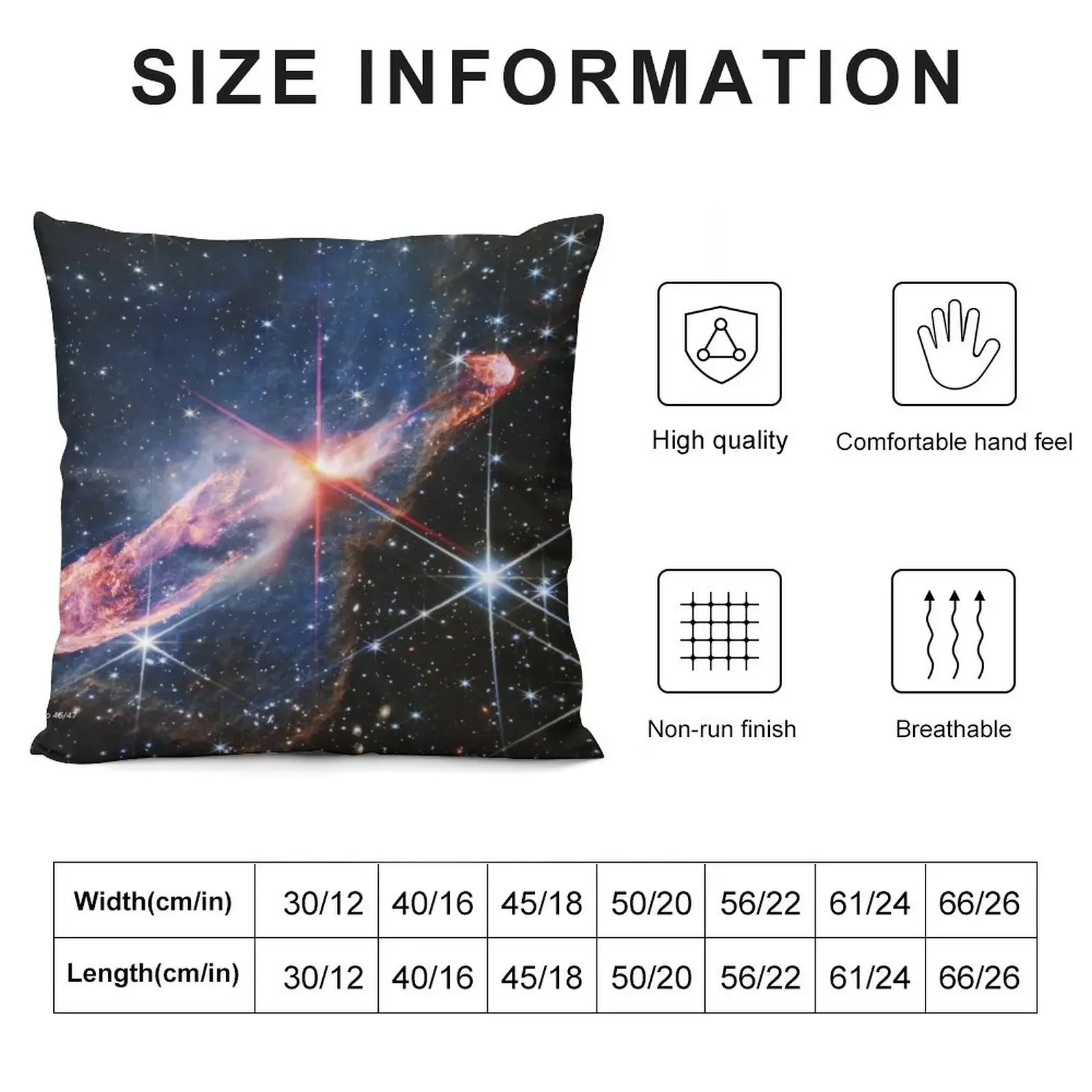 Herbig-Haro 46/47 (James Webb/JWST) — космический постер декоративная подушка диванные подушки