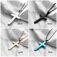 jewelry statement charm goldsilver plated men necklace link chain cross pendant stainless steel