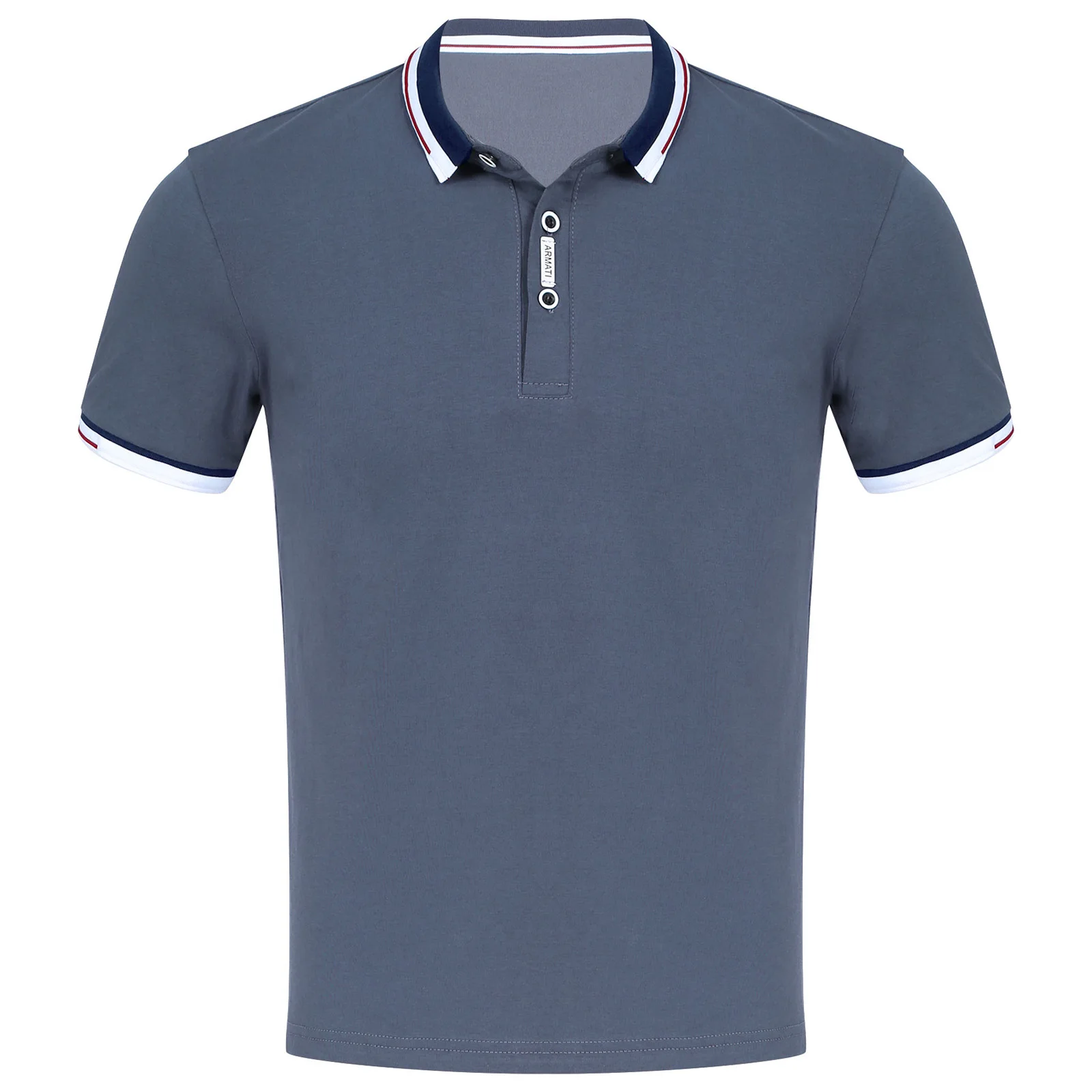 

Футболка мужская Тонкая с отложным воротником, простая эластичная рубашка в полоску, короткий рукав, однотонная приталенная, одежда в стиле...