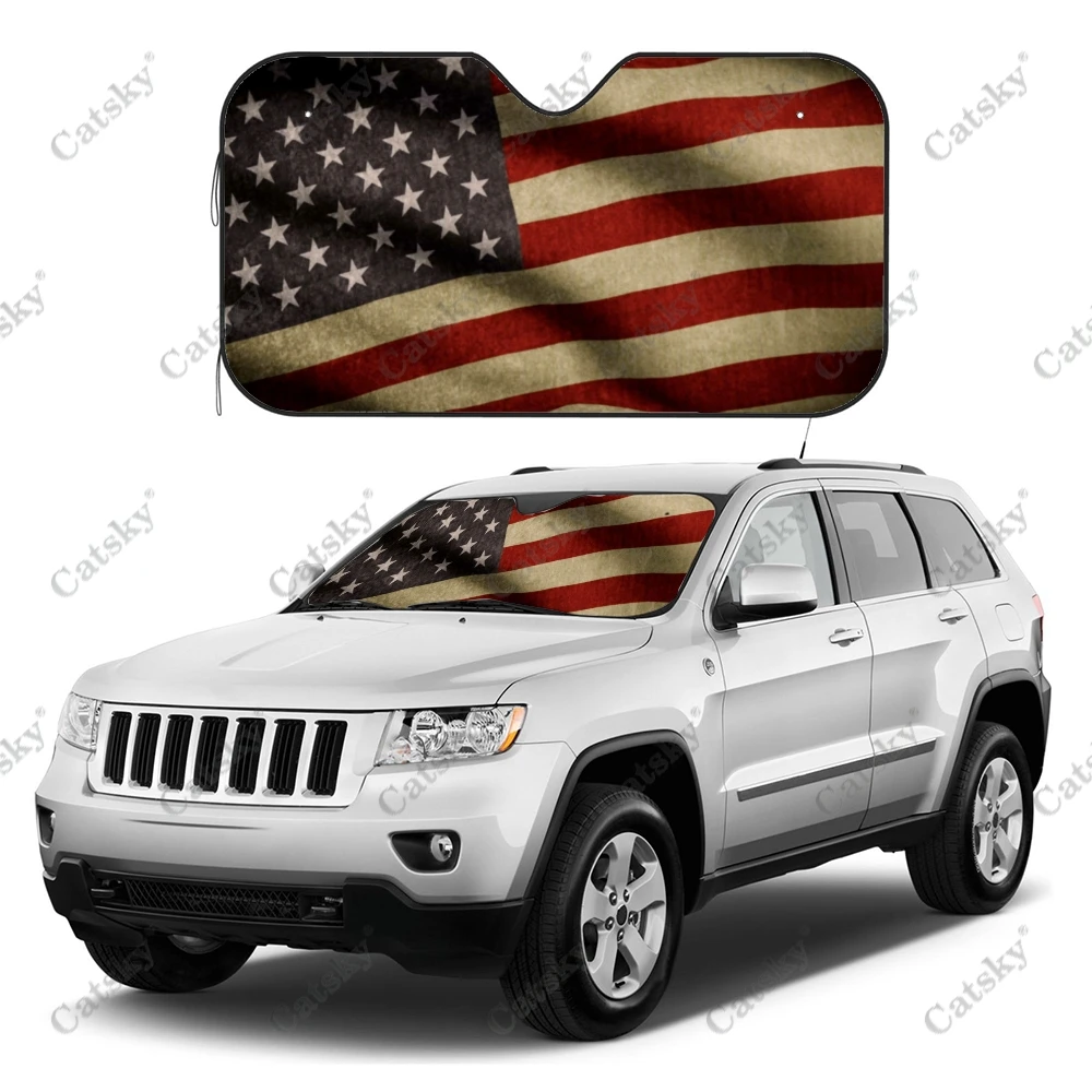 

American Flag Car Sunshade, Custom Car Interior Accessories Windshield Decoration, Family Gift Car Sunshade,Gift for Mom