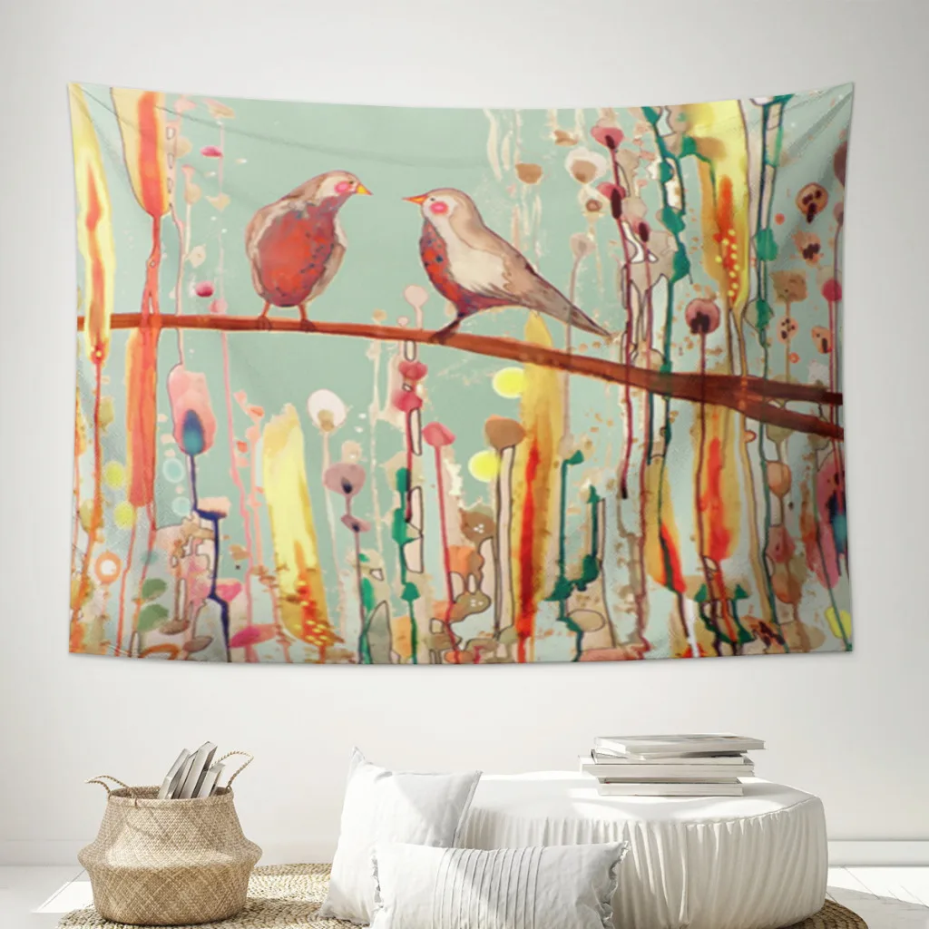 

Vintage-Flower-Large Printed Wall Tapestry Wall Hanging Bohemian Tapestries Mandala Aesthetic Home Decor