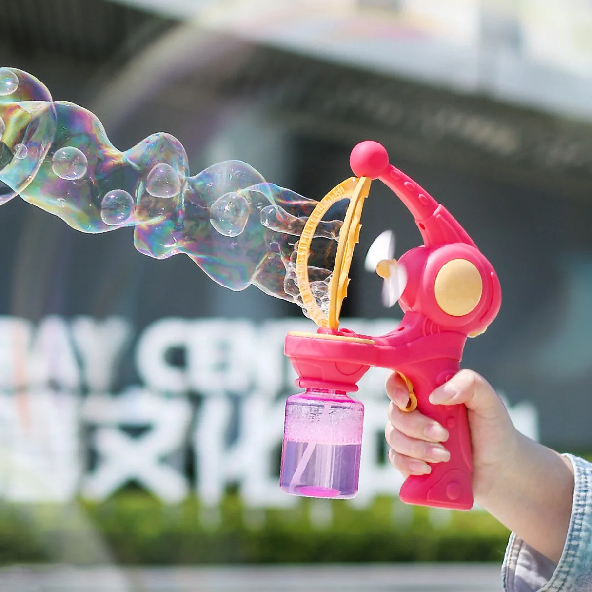 

HOT Big Bubble Gun Kids Automatic Bubble Machines Cartoon Fans Bubbles Maker Machine Soap Bubbles Blower Outdoor Toy