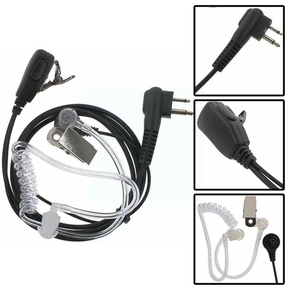 

For Xtn Xv Ax Series Radio 2pcs 2-pin Mic Ptt Earpiece Headset For Cb Radio Cp88 Cp040 Cp100 For Walkie T P9o0